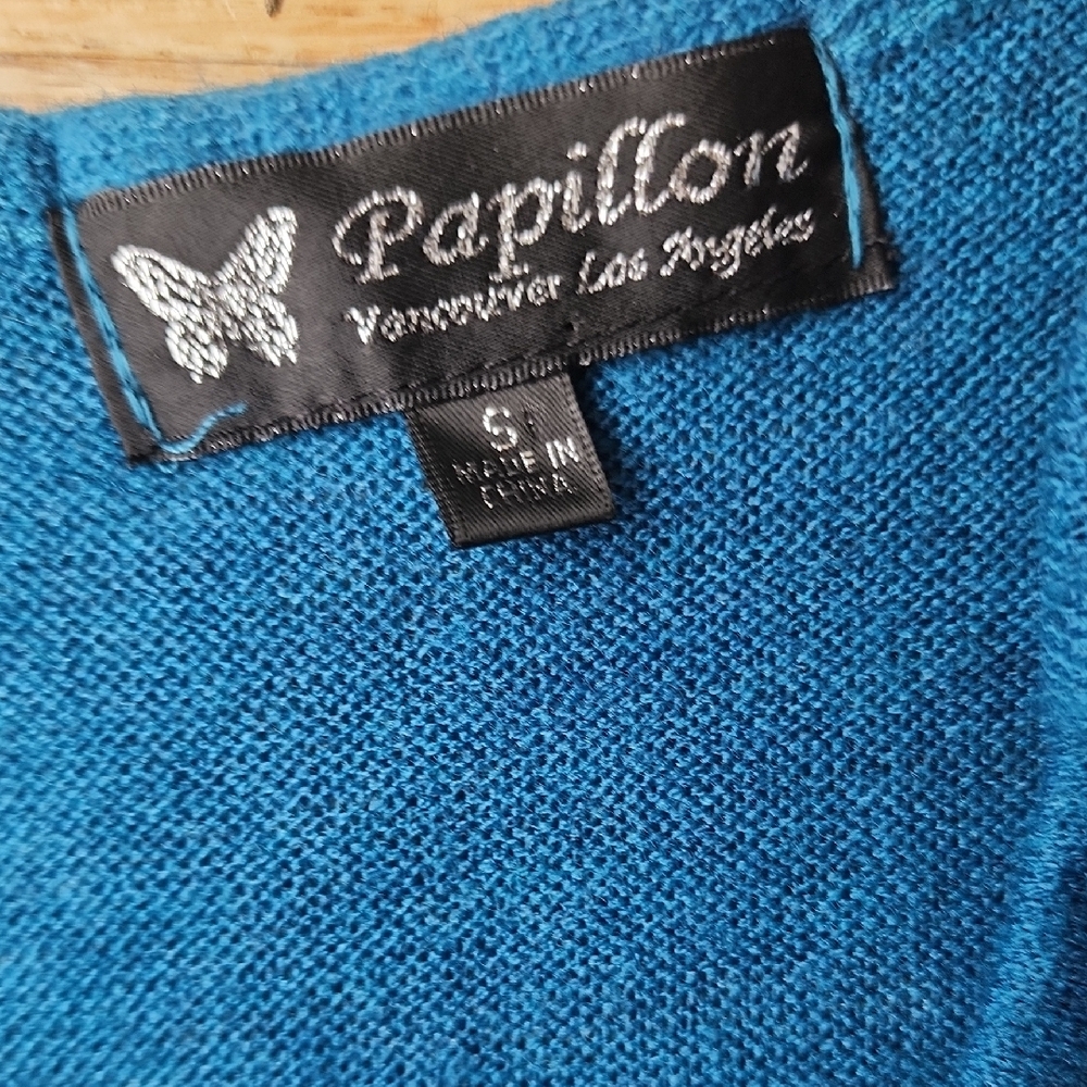(S) Papillon Teal Tunic with Button Detail Fairycore Bohemian Soft Comfy Magical - Picture 3 of 9